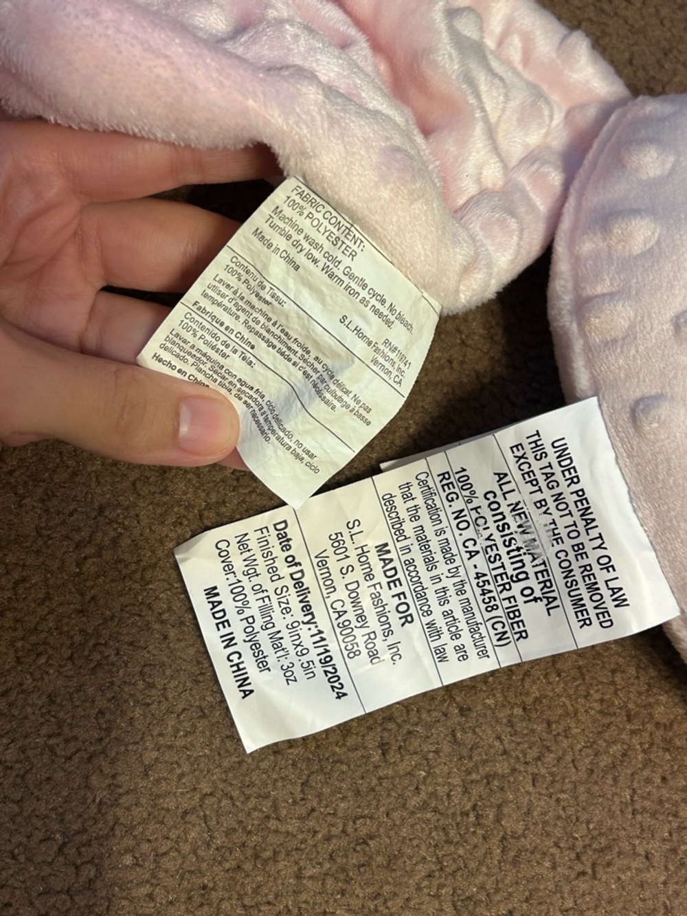 Soft Pink Baby Blanket & Neck Pillow Set - Picture 2 of 5